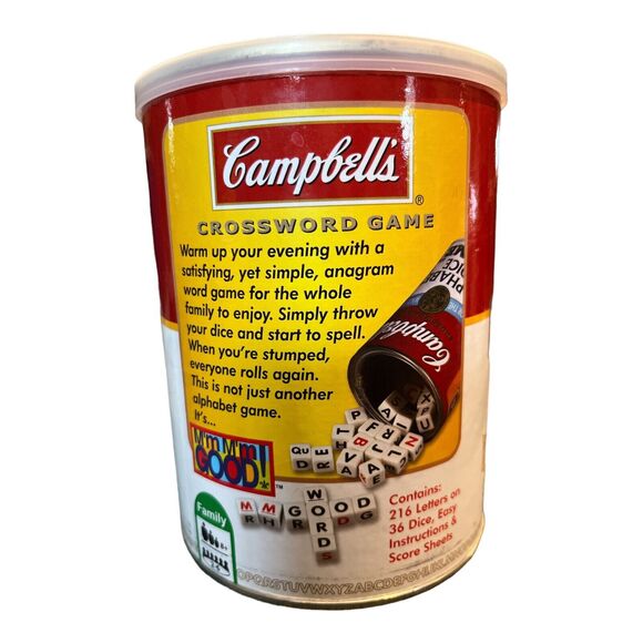 Campbell's Fun Crossword Alphabet Dice Game 2-6 Players Family Game Night NEW - Picture 3 of 3
